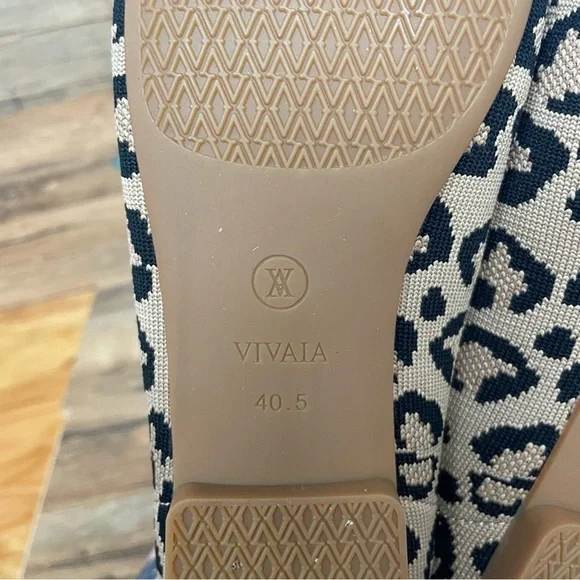 Vivaia Margot square toe V-cut ballet flats dark leopard women’s 9.5 - Picture 7 of 10